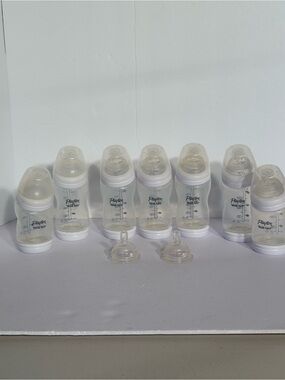 Playtex VentAire Angled Bottles-7 Clear Anti-Colic 8oz 250ml 6oz/200ml 2Nipples